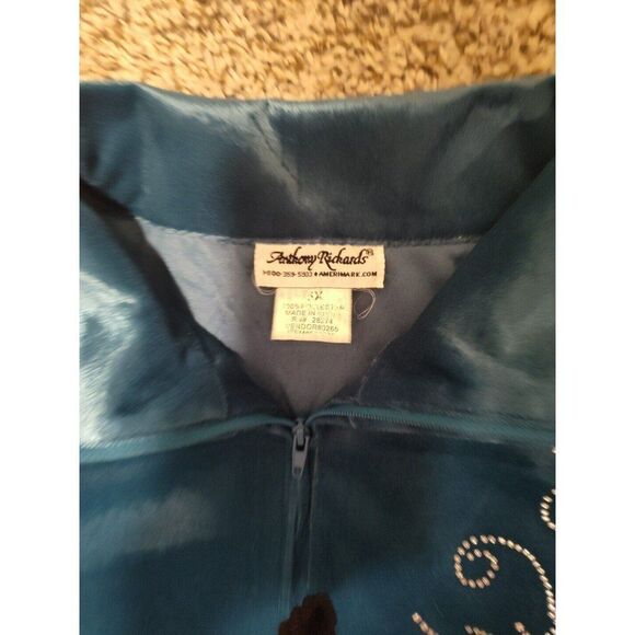 Anthony Richards Teal Velour Stretch Pants and Zip Jacket Embellished Size 5X - Picture 2 of 7